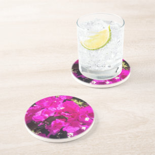 Vibrant Pink Floral   Coaster
