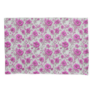 🌸 Vibrant Pink Floral Decor Gift Idea Home Luxury Pillowcase