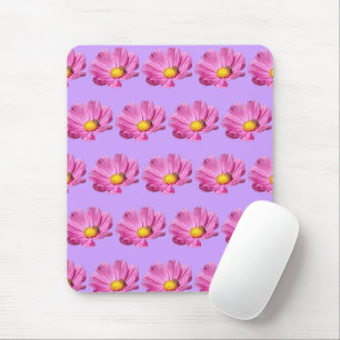Vibrant Pink Flower With A Bee On A Summer Day Cut Mouse Mat