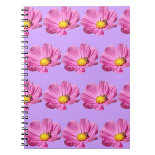 Vibrant Pink Flower With A Bee On A Summer Day Cut Notebook
