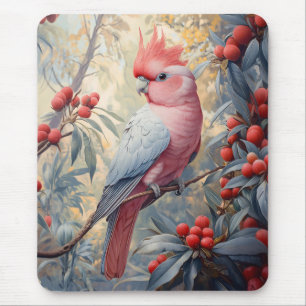 Vibrant Pink Galah Cockatoo Mouse Mat