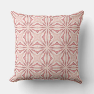 Vibrant Pink Geometric Mediteranean Inspired Cushion