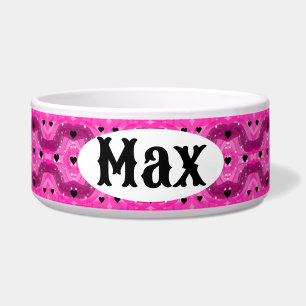 Vibrant Pink Glitter Hearts Design