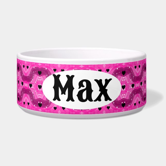 Vibrant Pink Glitter Hearts Design (Front)