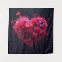 Vibrant Pink Heart Burst