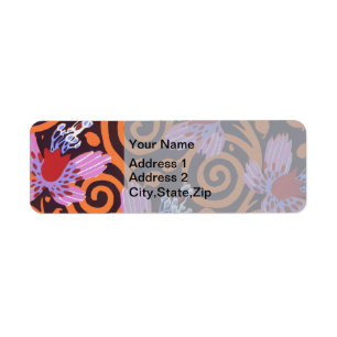 Vibrant Pink & Orange Swirl Art Deco Flower