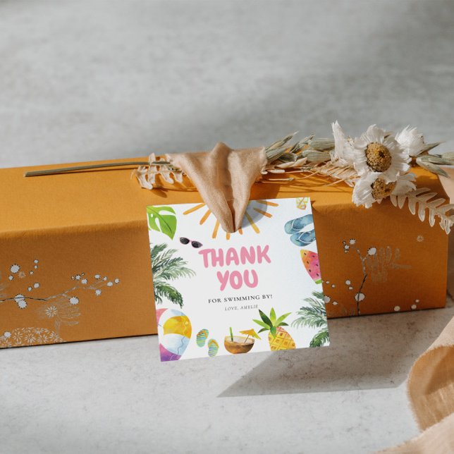 Vibrant Pink Pool Party  Favour Tags (Creator Uploaded)