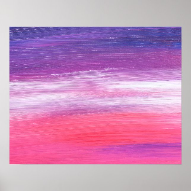VIBRANT PINK PURPLE ABSTRACT TEXTURE POSTER (Front)