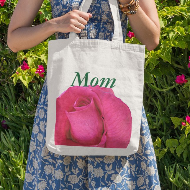 Vibrant Pink Rose for Mum Tote Bag (Creator Uploaded)