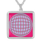 Vibrant Pink/Soft Turquoise Pattern Globe Design