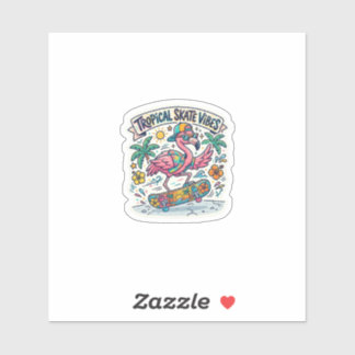 Vibrant Pink Summer Skater Decal