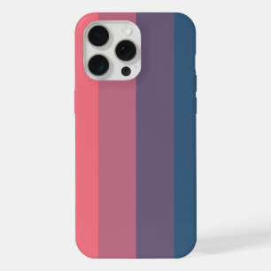 Vibrant Pink to Blue Gradient Stripe Design iPhone 15 Pro Max Case