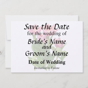 Vibrant Pink Tulips Save The Date