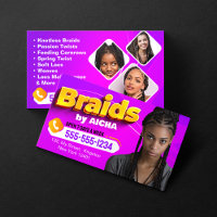 Vibrant Pink & Yellow African Hair Braiding Photo