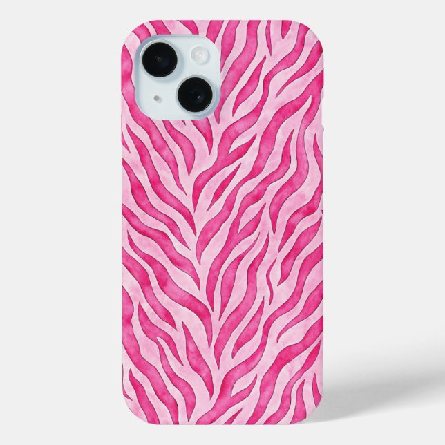 Vibrant Pink Zebra Print Case-Mate iPhone Case (Back)
