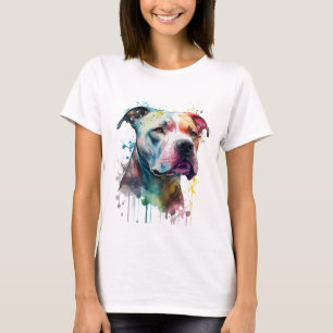 Vibrant Pitbull: A Touch of Life T-Shirt