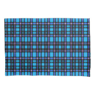 Vibrant Plaid Tartan Pattern Fabric Pillowcase