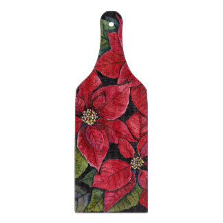 Vibrant Poinsettia In Watercolor  Cutting Board