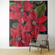Vibrant Poinsettia In Watercolor