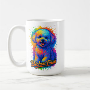 Vibrant Pop Art Bichon Frisé Coffee Mug