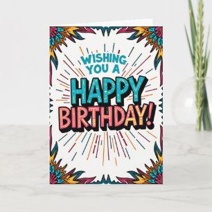 Vibrant Pop Art Birthday Card