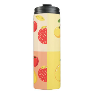 Vibrant Pop Art Cat Portrait Thermal Tumbler