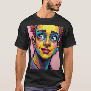 Vibrant Pop Art Chaos Crazy Graphic T-Shirt