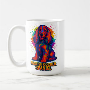 Vibrant Pop Art English Cocker Spaniel Coffee Mug