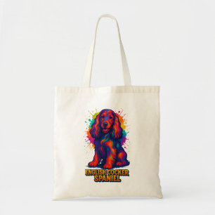 Vibrant Pop Art English Cocker Spaniel Tote Bag