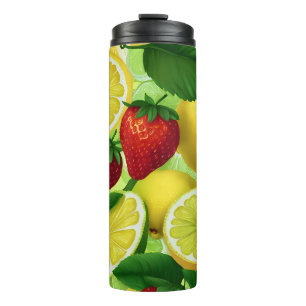 Vibrant Pop Art Fruit  Thermal Tumbler