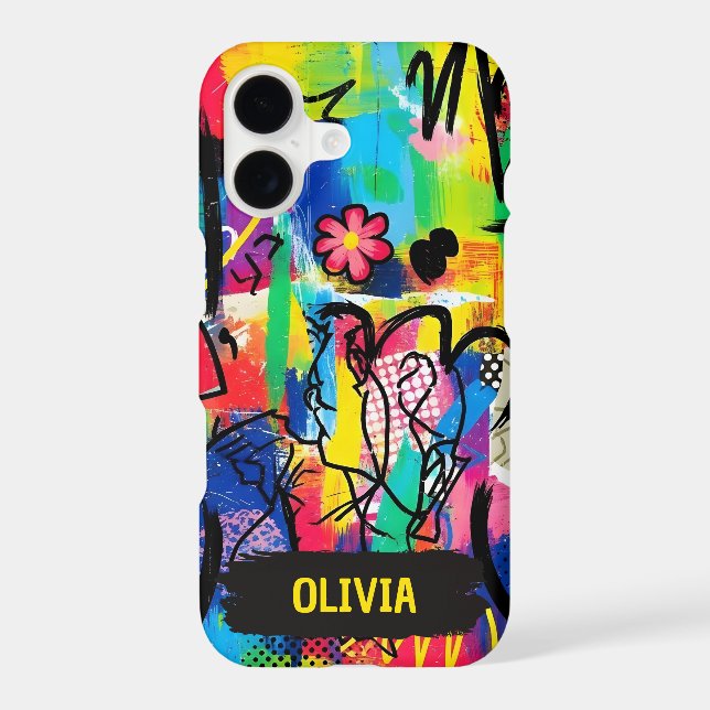 Vibrant Pop Art Graffiti Abstract Personalised (Back)