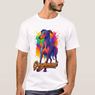 Vibrant Pop Art Greyhound T-Shirt