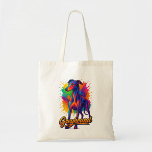 Vibrant Pop Art Greyhound Tote Bag