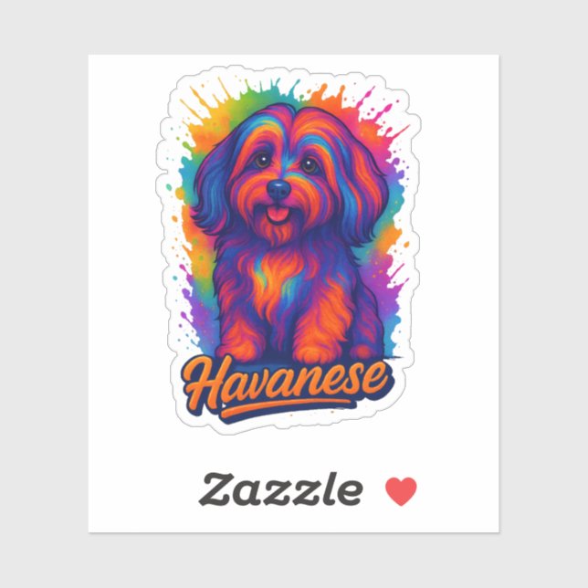 Vibrant Pop Art Havanese Dog – Colourful Street Ar (Sheet)