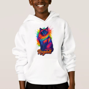 Vibrant Pop-Art Ragdoll Cat – Colourful Neon Stree