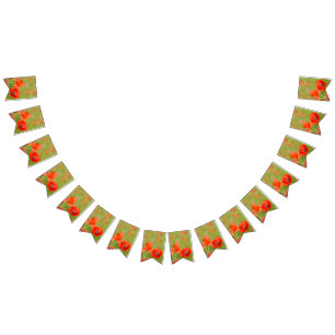 Vibrant poppies in a poppy field bunting 