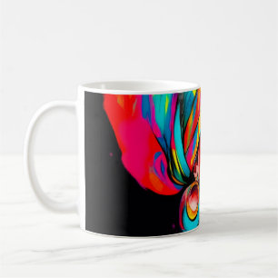 Vibrant Portrait with Colourful Headwrap Coffee Mug