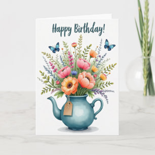 Vibrant Pot Birthday Card