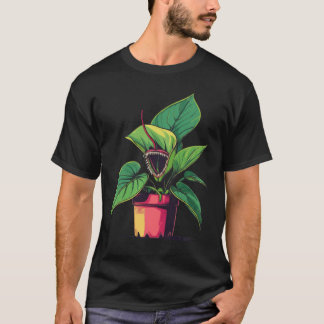 Vibrant Potted Plant Pop Art T-Shirt