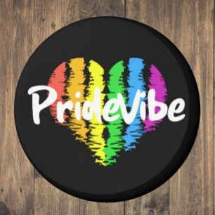 Vibrant PrideVibe: Display Your Rainbow Heart Magnet
