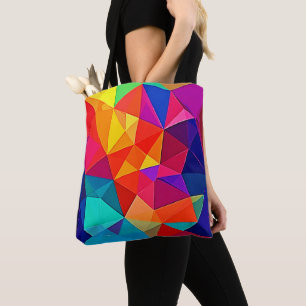 Vibrant Prismatic Chaos Energy Art Tote Bag
