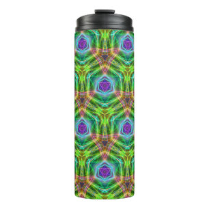 Vibrant Psychedelic Colours and Shapes Thermal Tumbler