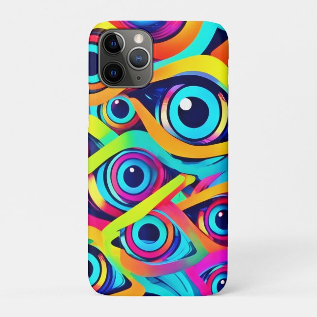 Vibrant Psychedelic Eye Pattern Case-Mate iPhone Case (Back)