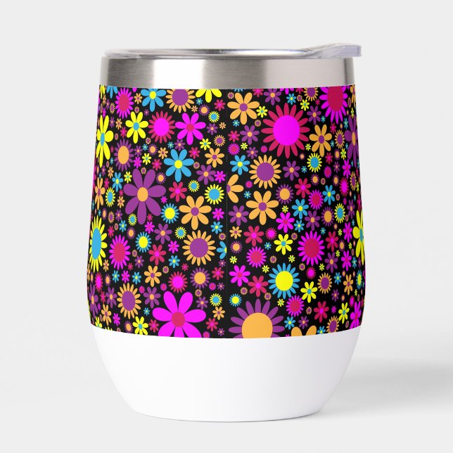 Vibrant Psychedelic Flowers in Bloom-67566 (Left)