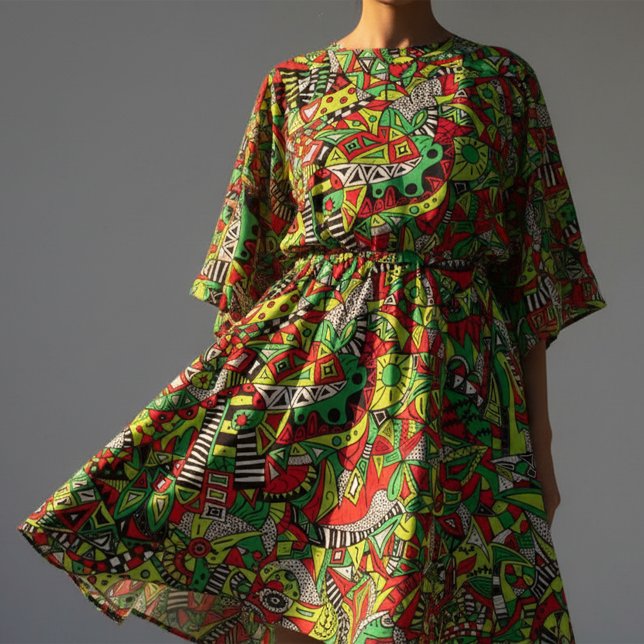 Vibrant Psychedelic Tribal Abstract Fabric (Creator Uploaded)