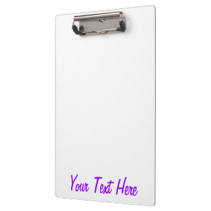 Vibrant Purple Accent Colour Customisable Clipboard