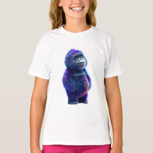 Vibrant Purple and Blue Baby Gorilla Kids T-Shirt