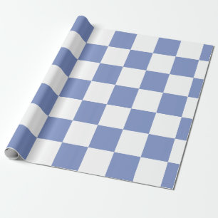 Vibrant Purple Blue White Checkered – Fun Playful Wrapping Paper