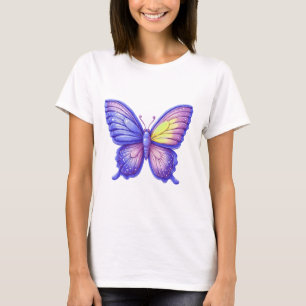 Vibrant Purple Butterfly Balloon Art T-Shirt