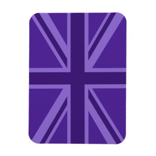 Vibrant Purple Color Union Jack Magnet